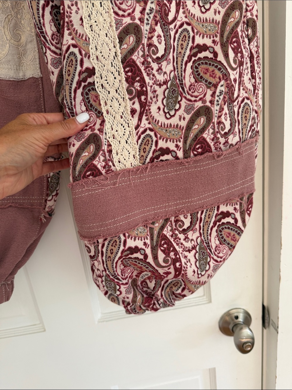 POL Rose Paisley Patchwork Joggers - Picture 4 of 4